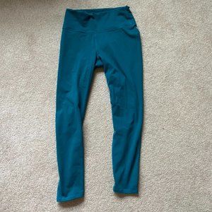 Fabletics teal powerhold 7/8 leggings, size S